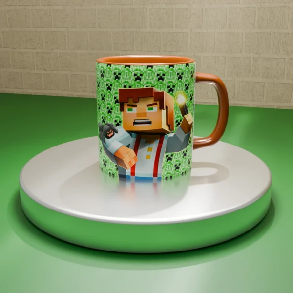 Minecraft04_b Mug Minecraft | Dungeons Versión N°3
