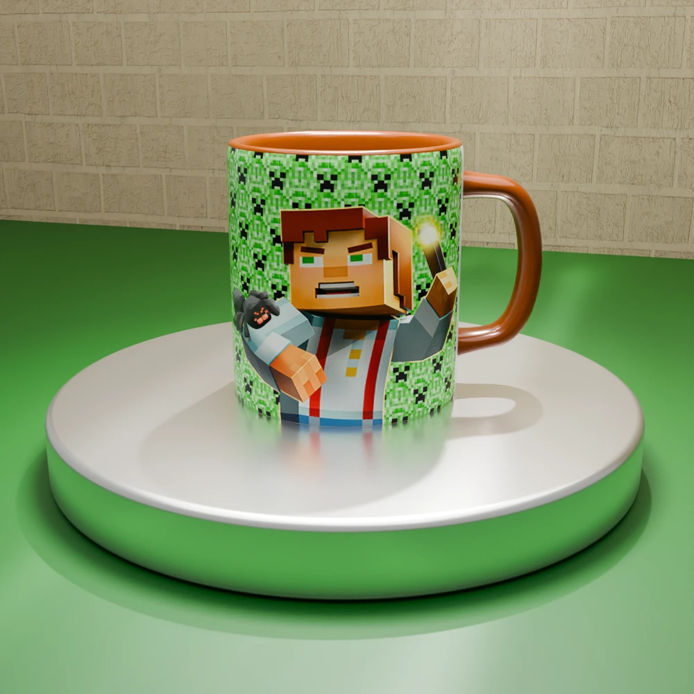 Minecraft04_b Mug Minecraft | Dungeons Versión N°3