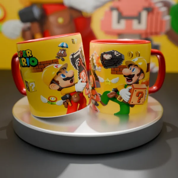 Mug Super Mario Maker | Mario y Luigi